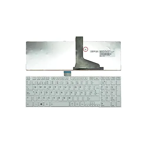 Portatilmovil Tastatur für Laptop Toshiba Satellite L850, L950, C855, PSCBYE-04500RIT, Weiß