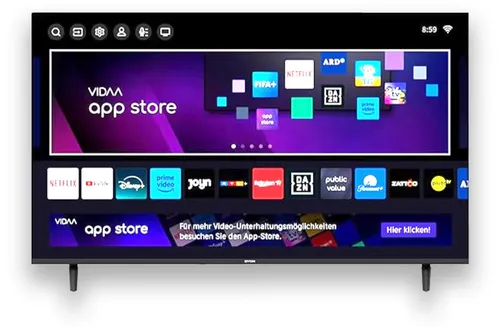 DYON Movie Smart 55 VX-2 - 55 Zoll Smart Fernseher mit intuitivem TV-Smartportal für ein modernes TV-Erlebnis – ideal für Filmabende und Streaming.