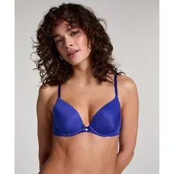 Hunkemöller Vorgeformter Bügel-BH Plunge - Clematis Blue - 75B - Eleganter Plunge-BH mit V-Ausschnitt und verstellbaren Trägern für perfekten Sitz. Ideal für jeden Anlass und kombiniert mit Höschen der Kollektion.