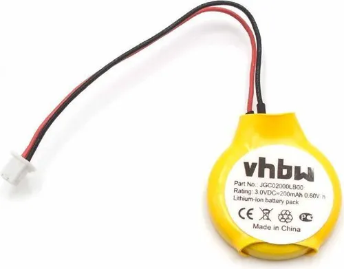vhbw BIOS-Batterie kompatibel mit Getac W130 Computer Notebook (200 mAh, 3 V, Li-Ion)