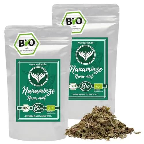Azafran BIO Nana Minze Tee lose, Spearmint Minztee, krause Nanaminze 500g