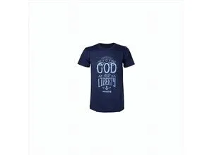 Uncharted 4 Herren T-Shirt For God and Liberty XXL Blau