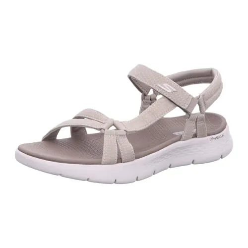 Skechers GO WALK FLEX SANDAL-SUBLIME-X - Taupe - Wanderschuhe, bequeme Sandale mit Goga Mat Footbed für optimalen Komfort bei jedem Schritt.