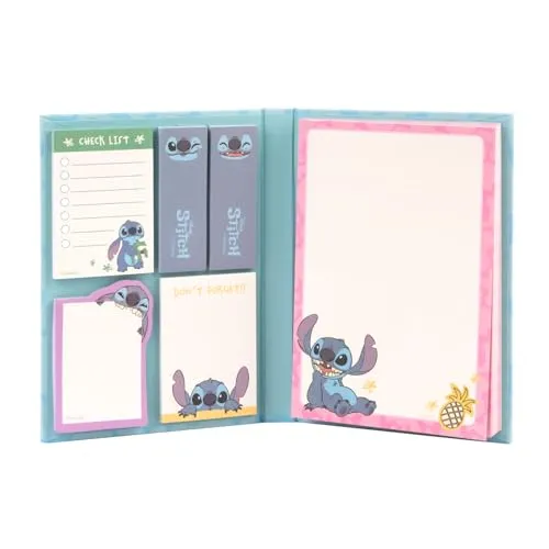 Grupo Erik Notizblock Block Disney Stitch Notizzettel Block A6 To Do Liste Einkaufszettel oder Einkaufsliste - Offizieller Kawaii Stitch Sachen Merch Geschenke - Schulsachen Bürobedarf & Schreibwaren