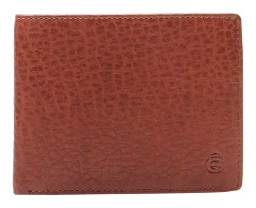Esquire Bison Geldbörse Cognac - Hochwertiges Design - Praktische Esquire Geldbörse aus feinem Bisonleder für den Alltag. Mit RFID Blocker und vielen Fächern für Karten und Bargeld. In stilvoller Geschenkbox.