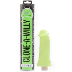 Clone-A-Willy Leuchtet im Dunkeln Set Neon Grün - Sexspielzeug für realistische Peniskopien, leuchtet im Dunkeln und enthält alles für eine exakte Kopie deines Penis mit Vibrator für zusätzlichen Spaß.