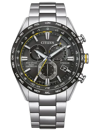 Citizen Funk-Solar-Chronograph CB5947-80E 100M Herrenuhr - Armbanduhr für Herren mit titanbeschichtetem Gehäuse, 100 m Wasserdichtigkeit und Saphirglas – ideal für Sport und Alltag.