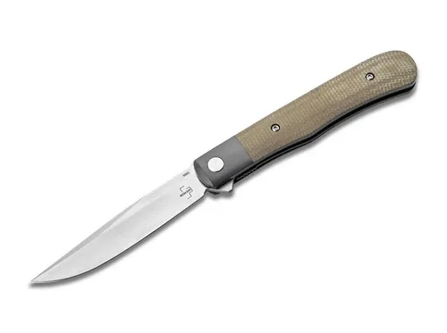 BÖKER PLUS® Modern Trapper Uno - Elegantes Gentleman Taschenmesser - Taschenmesser mit lebenslanger Garantie, einhändig per Flipper öffnend, ideal für Alltag und Outdoor-Aktivitäten, geliefert in edler Geschenk-Box.