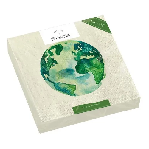 Servietten nachhaltig Gras One Earth Planet Erde Bewusst Leben Deko 33x33cm 20