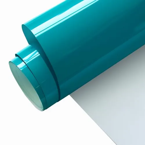 FORBELL Plotterfolie Textil, 30.5cm×3 Meter Textil Bügeltransferfolie (Aquagrün)