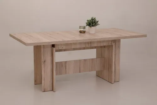 HELA Kulissen-Esstisch LIA II, ausziehbar bis zu 320 cm - Esstisch mit Wangengestell, verstellbare Tischplatte und 4 Auszugsplatten für flexible Nutzung. Perfekt für große Familienessen oder gesellige Abende.