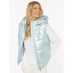 Zwillingsherz Damen Weste Steppweste – Rosa und Blau, Kuschelige Winterweste mit Kapuze, Gr. XL - KUSCHELIG & MODERN: Die Zwillingsherz Steppweste sorgt für Wärme an kalten Tagen und überzeugt mit trendigen Farben. PRAKTISCHE DETAILS: Mit Kapuze, Reißverschluss und Taschen, ideal für Alltag und Freizeit – pflegeleicht und langlebig.