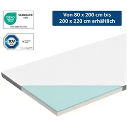 Genius eazzzy Topper Trend 5 cm Höhe - Matratzentopper aus atmungsaktivem Memory Schaum, ideal für Allergiker. Optimale Druckentlastung und reguliert nächtliche Transpiration für erholsamen Schlaf.