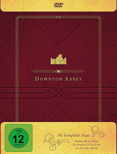 Downton Abbey - Die komplette Saga: TV Serie + 3 Filme - Vorbestellung - Filme: FSK 12, erlebe die komplette Geschichte von Downton Abbey auf DVD mit deutscher und englischer Sprache, ideal für Fans der Serie!