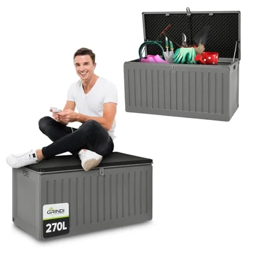 Gartenbox - Kissenbox - Auflagenbox - Truhe mit Deckel 270 L Aufbewahrungsbox