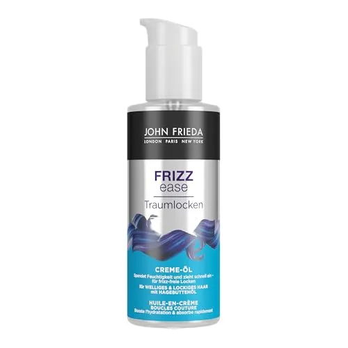 JOHN FRIEDA Frizz Ease Traumlocken Haaröl 100 ml - Haarstyling-Produkte für wellige und lockige Haare, spendet Feuchtigkeit für frizz-freie Locken und zieht schnell ein. Ideal in Kombination mit John Frieda Traumlocken Shampoo und Conditioner.
