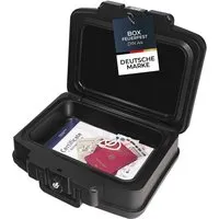 HMF Dokumentenkassette 250452 - Feuerschutz und Wasserdicht - Feuerfester und wasserdichter Safe für DIN A4-Dokumente, schützt 5x länger vor Feuer und bis zu 24 Stunden vor Wasser. Ideal für wertvolle Unterlagen und LiPo-Akkus.