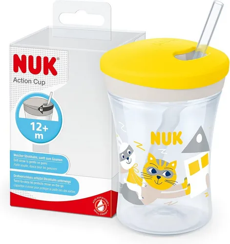 NUK Trinkflasche NUK Aciton Cup, 230ml, gelb