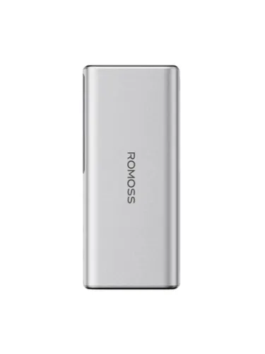 ROMOSS PPU20 20000mAh 130W Powerbank - silber - Powerbank mit 20000 mAh und 130W Leistung, ideal für Vielreisende und den täglichen Gebrauch. Hochwertige Verarbeitung und smarte Technologien sorgen für zuverlässige Energie überall.
