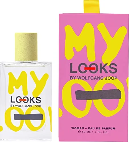 My Looks by Wolfgang Joop Woman Eau De Parfum Spray 50 ml - Eleganter Damenduft in einem stilvollen Glasflakon. Die blumig-frische Note begeistert mit Bergamotte und Rose – perfekt für jeden Anlass.