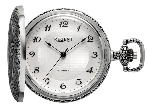Regent Taschenuhr P725-19467749 mit Kette, Handaufzug, Acrylglas - Elegante Regent Taschenuhr im Set mit passender Kette. Hochwertige Materialien und ein klassisches Design machen dieses Modell zum idealen Begleiter für besondere Anlässe und den Alltag.