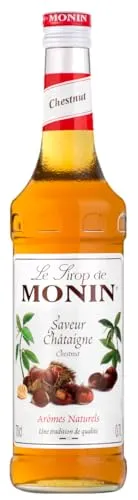Monin Sirup Kastanie (0,7l) - vielseitiges Kastanienaroma für Cocktails und Desserts - Ideal für kreative Rezepte in der Küche und Bar. Verleihen Sie Ihren Getränken und Speisen eine besondere Note mit diesem hochwertigen Sirup.