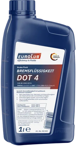 EUROLUB Bremsflüssigkeit 542001 für ABARTH AIWAYS ALFA ROMEO ALPINA ALPINE ARO