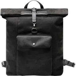 Vinga "Marlow" Rucksack – 23L aus recyceltem Material (Schwarz) - Praktischer Rucksack mit 23L Volumen, ideal für den täglichen Einsatz. Aus robustem, recyceltem Material gefertigt, bietet er Platz für Laptop und mehr. Mit verstellbaren Riemen und Rolltop-Verschluss für optimalen Komfort.