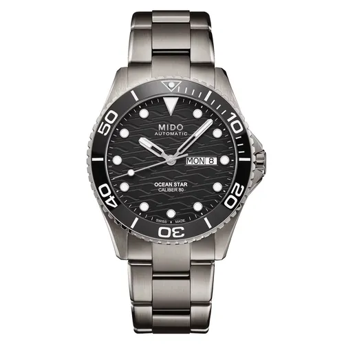 Mido Schweizer Uhr Automatik Ocean Star Titan Keramik - Schweizer Taucheruhr mit Automatik-Antrieb, 80 Std. Gangreserve und 20 bar Wasserdichtigkeit – ideal für Abenteuer und Alltag.