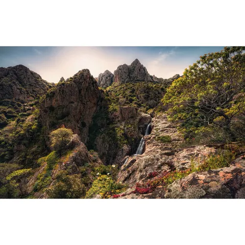 Komar Vlies Fototapete RAINBOW LANDS | Tapete, XXL, Dekoration, Natur, Landschaft, Schlafzimmer, Wohnzimmer, Büro, Flur | Größe 450 x 280 cm (Breite x Höhe) | SHX9-075