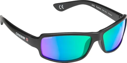 Cressi Ninja Schwimmende Sonnenbrille mit verspiegelten Gläsern - Polycarbonat-Linsen mit 100% UV-Schutz. Diese schwimmende Sonnenbrille bietet hohen Tragekomfort und ist ideal für Wassersportaktivitäten. Designed in Italien.