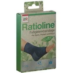 Ratioline Fußgelenkbandage Größe L - Bandagen zur Stabilisierung und Entlastung des Fußgelenks, ideal bei Verletzungen und Beschwerden.