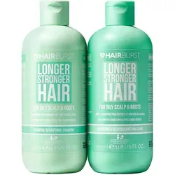 Hairburst Shampoo und Conditioner für fettige Kopfhaut - Haarpflege-Set zur gründlichen Reinigung und Minimierung von Fett, ideal für schnell fettendes Haar. Der Conditioner verleiht Feuchtigkeit und Glanz, ohne zu beschweren.