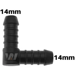 WamSter® L 90° Schlauchverbinder Pipe Connector 14mm Durchmesser