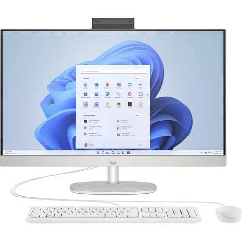 HP All-in-One 27-cr0600ng - Weiß, 27 Zoll PC mit AMD Ryzen 5 - All-in-One PC mit 27 Zoll Full HD IPS Display, 8 GB RAM und eingebauter Kamera. Ideal für Home Office und Multimedia-Anwendungen.