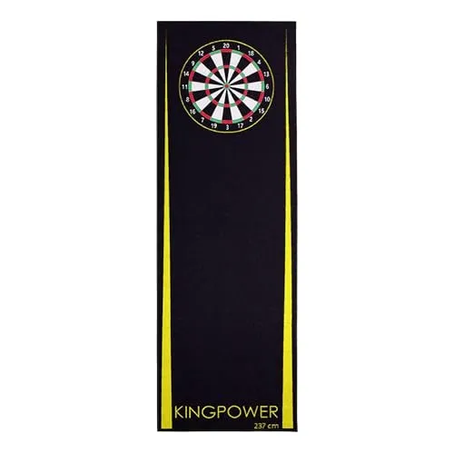 Kingpower Dart Teppich Gelb Matte Steeldart Dartpfeile Dartboard Zubehör Dartteppich Target Oche Darts Abwurflinie Schutz Gummi Boden Dartscheibe 237 x 80 cm
