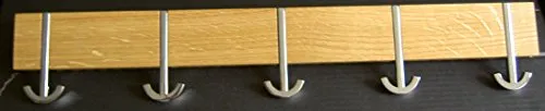 pieperconcept Wandgarderobe Ancora Cinque aus geöltem Eichenholz - Elegante Wandgarderobe aus massivem Eichenholz mit verchromtem Klapphaken. Ideal für den praktischen und stilvollen Einsatz in jedem Eingangsbereich. Maße: 59 cm x 10 cm.