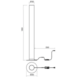 Redo 01-3012 LED Stehlampe PILON | 57W integrierte LED-Quelle | 6885lm | 3000K