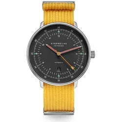 STERNGLAS - HAMBURG AUTOMATIK - neugraphit - silber - Field Signalgelb / 42MM