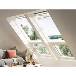 VELUX Elektro Klapp-Schwingfenster Kunststoff GPU  FK08 007021 Polyur.   THERMO    Alu  66x140 Uw-Wert: 1,3