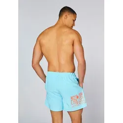 CHIEMSEE Herren Badehose mit Front- und Rückenprint - Sportliche CHIEMSEE Herren Badehose aus leichtem, schnelltrocknendem Material für höchsten Komfort am Wasser. Mit praktischem Gummizugbund und stylischem Print für einen markanten Look und optimale Bewegungsfreiheit.