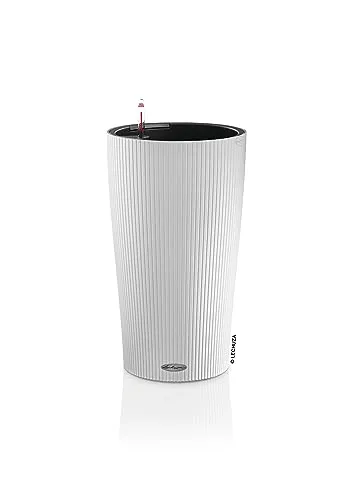 LECHUZA CILINDRO Color 23 weiß 13940 - Garten-Zubehör mit integriertem Bewässerungssystem für optimale Pflanzenpflege, ideal für drinnen und draußen. Hochwertiger, langlebiger Kunststoff in stilvollem Design.