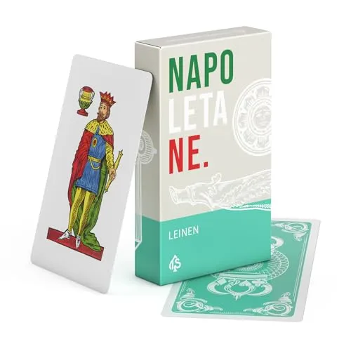 TS Spielkarten | Napoletane Spielkarten LEINEN | extra Dicke Scopa Karten mit napoletanischem Bild | italienisches Spiel | handgezeichnet (Spielkarten)