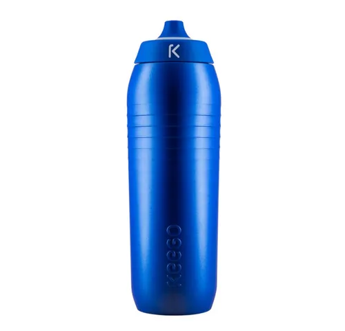 Keego Bottle keego blue - 750 ml - Trinkflasche mit Titanbeschichtung für unverfälschten Geschmack, ideal für Sportler und leicht einhändig bedienbar.