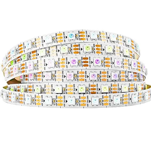 BTF-LIGHTING WS2812B 5M 60 LEDs/Pixels/m WS2812 300LEDs RGB adressierbare Streifen mit 5050 SMD LEDs 5V Weiße Leiterplatte IP30 NichtWasserdicht(Nicht inhalt Netzteil und Controller)