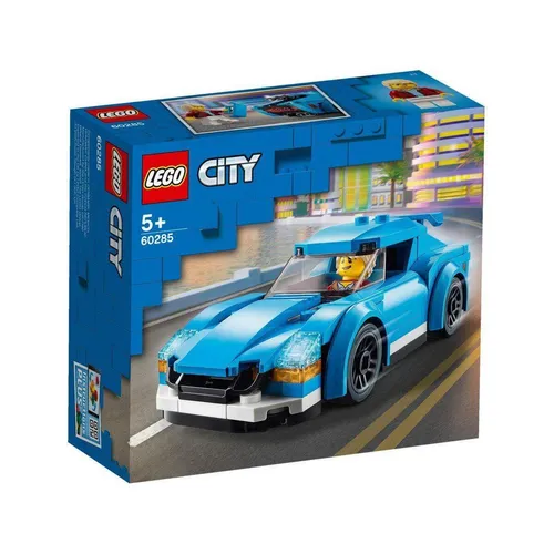 LEGO Sportwagen - 60285 - LEGO® City Sportwagen mit verstellbarem Heckspoiler und Breitreifen, ideal für rasante Fahrten und kreatives Spielvergnügen.