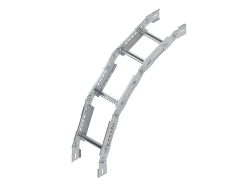 Niedax KGS 60.203 Verstellbarer Bogen - Verstellbarer Segmentbogen aus robustem Stahl mit einem Innenradius von 625 mm. Ideal für flexible Kabelleitungsführungen und zuverlässige Stabilität.