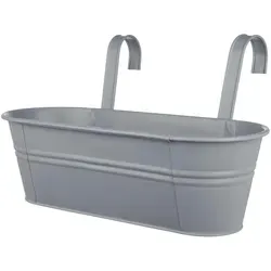 Butlers Hängetopf, Grau, Metall, 50x15x20 cm, Gartenzubehör, Blumentöpfe