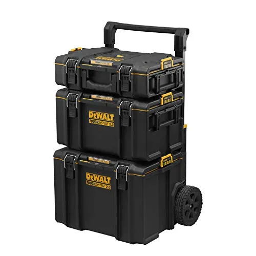 DEWALT TOUGHSYSTEM DS450 + DS300 + DS166 - Bohrersets für vielseitige Anwendungen, mit schnellem und werkzeuglosem Wechsel dank RAPID LOAD-Halter, ideal für präzises Arbeiten ohne Verlaufen.