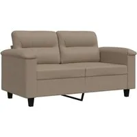vidaXL 2-Sitzer-Sofa Taupe 120 cm - Sofas & Sessel, bequemes Mikrofasergewebe für hohen Sitzkomfort, ideal für kleine Räume oder als stilvolle Ergänzung in jedem Zuhause.